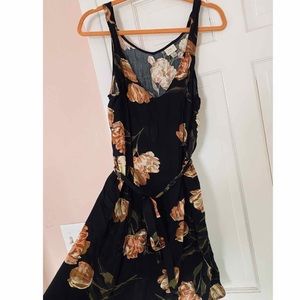Black floral dress